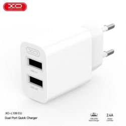 Зарядное устройство XO L109 12W (2USB/2.4A) + USB - MicroUSB White (XO-L109-M) - Картинка 2