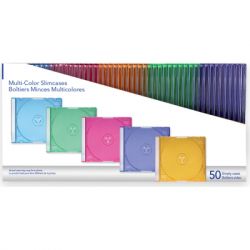    CD/DVD Slimcase Assorted colours 50 Verbatim (49973) -  3