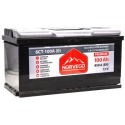 Акумулятор автомобільний NORVEGO ВЕСТА Premium 100A +прав (0) (850 пуск) - Картинка 2