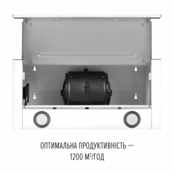 Витяжка кухонна Perfelli TL 6822 WH 1200 LED - Картинка 8