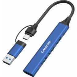 Концентратор Canyon hub DS-02 4in1 USB-A/C Blue (CNS-TDS02BL) - Картинка 5