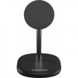 Зарядное устройство Canyon wireless charger WCS-205 15W Qi2 2in1 Black (CNS-WCS205B) - Картинка 2