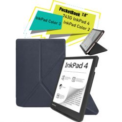 ����� �� ���������� ����� BeCover Ultra Slim Origami PocketBook 743G InkPad 4/InkPad Color 2/InkPad Color 3 (7.8") Deep Blue (713083)