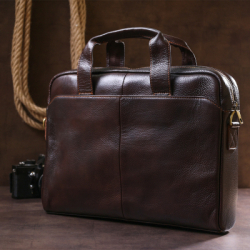 Сумка Vintage Чоловіча шкіряна Коричнева (20679) - Картинка 9