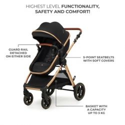 Коляска Kinderkraft 3 в 1 Esme Pure Black (KSESME00BLK3000) (5902533925698) - Картинка 10