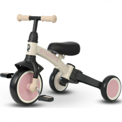Детский велосипед QPlay Stager 3 в 1 з ручкою, біговел, Beige-Pink (T80STAGERBeigePink) - Картинка 2