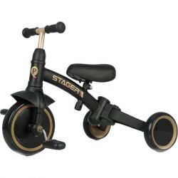 Детский велосипед QPlay Stager 3 в 1 з ручкою, біговел, Black (T80STAGERBlack) - Картинка 2