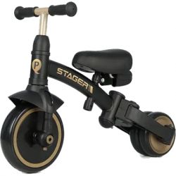 Детский велосипед QPlay Stager 3 в 1 з ручкою, біговел, Black (T80STAGERBlack) - Картинка 3
