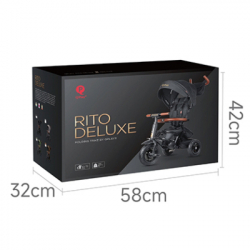 Дитячий велосипед QPlay Rito Deluxe Складаний Триколісний Black (S380-17RitoDeluxeBlack) - Картинка 3