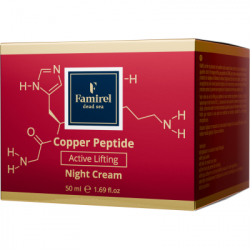 Крем для обличчя Famirel Copper Peptide Night Cream Нічний Ліфтинг-актив з пептидами міді 50 мл (7290114085274) - Картинка 2