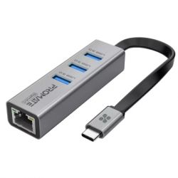  Promate USB Hub 4 ports gigahub-c.grey (gigahub-c.grey)