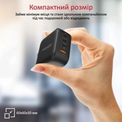Зарядний пристрій Promate 100W 3xUSB-C + USB-A (ganport4-100pd.black) - Картинка 7