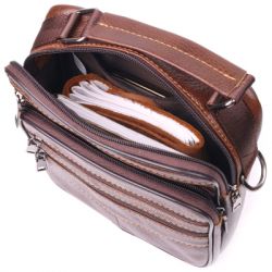 Сумка Vintage Мужская из натуральной кожи Коричневая (21275) - Картинка 6