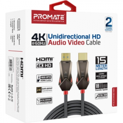 Кабель мультимедійний HDMI M to HDMI M 15.0m V2.0 Promate (prolink4k60-15m) - Картинка 2