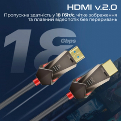 Кабель мультимедійний HDMI M to HDMI M 15.0m V2.0 Promate (prolink4k60-15m) - Картинка 4