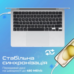 Дата кабель USB-C to Lightning 1.2m Promate (ecoline-ci120.white) - Картинка 4
