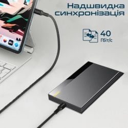 ���� ������ USB-C to USB-C powerbolt240-2m.black Promate (powerbolt240-2m.black) - �������� 4