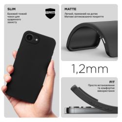 ����� �� ��������� �������� Armorstandart Matte Slim Fit Apple iPhone 16e Camera cover Black (ARM76254) - �������� 3