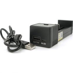     Liitokala 1 Slot, LED disp, USB, Li-ion/3.7V/3.8V, Li-Fe/3.2V, Ni-MH/1.2V (Lii-100C) -  3