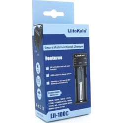     Liitokala 1 Slot, LED disp, USB, Li-ion/3.7V/3.8V, Li-Fe/3.2V, Ni-MH/1.2V (Lii-100C) -  4