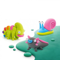 Набор для творчества Lipaka пластилину, Хамелеон, Гастропода, Аксолотль (60049-UA01) - Картинка 6