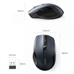 Мышка Ugreen MU006 Ergonomic Wireless Gray/Black (15063) - Картинка 7
