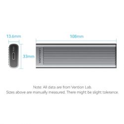 ������ �������� Vention SSD M.2 (NVME) M-key USB Type-C 3.2 10Gbps Heat Sink Aluminum (KPKH0) - �������� 11