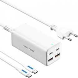 �������� ������� Vention 4xUSB 100W (2xUSB-C+2xUSB-A) PD3.0/QC 3.0/GaN White (FBSWG-EU)