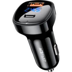   Acefast 2xUSB 66W (USB-C + USB-A) B4 with digital display (6974316280392)