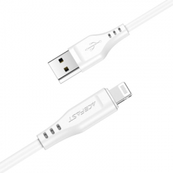 Дата кабель USB 2.0 AM to Lightning 1.2m 2.4A TPE C3-02 White Acefast (6974316280835) - Картинка 2