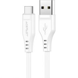 ���� ������ USB 2.0 AM to USB-C 1.2m 3.0A TPE White Acefast (6974316280873)