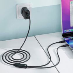 ���� ������ USB-C to 2xUSB-C 0.8m 100W Acefast (6974316280149) - �������� 7