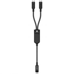 ���� ������ USB-C to 2xUSB-C 0.8m 100W Acefast (6974316280149)