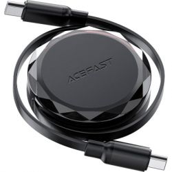 Дата кабель USB-C to USB-C 0.8m 60W dual retraction C13-03 Black Acefast (6974316280132) - Картинка 3