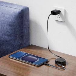 Дата кабель USB-C to USB-C 0.8m 60W dual retraction C13-03 Black Acefast (6974316280132) - Картинка 8