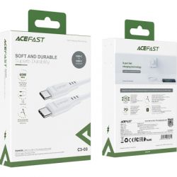 Дата кабель USB-C to USB-C 1.2m 3A TPE C3-03 White Acefast (6974316280859) - Картинка 3