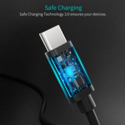Дата кабель Кабель USB 2.0 Type-C M-M, 0.5 м,чорний Choetech Choetech (CC0001-V4-PE) - Картинка 3