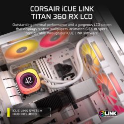 Система рідинного охолодження Corsair iCUE LINK TITAN 360 RX LCD White AIO (CW-9061026-WW) - Картинка 7