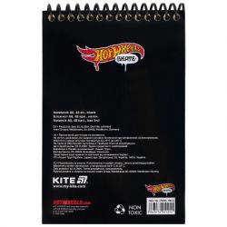 Блокнот Kite на спіралі Hot Wheels А6, 48 аркушів, нелінований (HW25-196-2) - Картинка 3