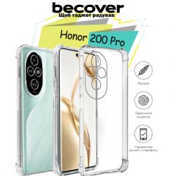 Чохол до мобільного телефона BeCover Anti-Shock Honor 200 Pro Clear (713148) - Картинка 9