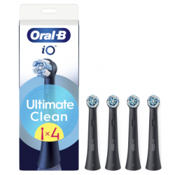 ������� ��� ����� ����� Oral-B iO Ultimate Clean Black 4ct (8700216199483)