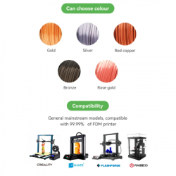 ������� ��� 3D-�������� eSUN ePLA-Silk metal color, 1,75��, 1��, copper (ePLA-Silk-P175CO1) - �������� 3