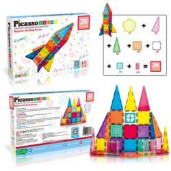 Конструктор Picasso магнітний Tiles Magnetic Building Blocks 36 деталей (817338027971) - Картинка 5