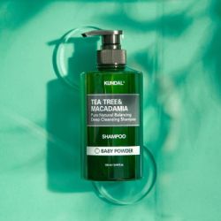 Шампунь Kundal Tea Tree & Macadamia Deep Cleansing Shampoo Baby Powder 500 мл (8809693252787) - Картинка 2