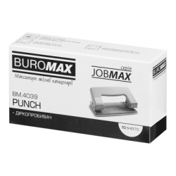 Діркопробивач Buromax металевий JOBMAX, до 10 аркушів, 100 х 55 х 50 мм, синій (BM.4039-02) - Картинка 6