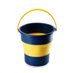 Відро складне СИЛА силіконове 4,6 л orange-black (961001) - Картинка 2