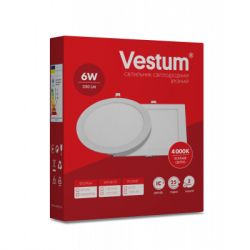 Світильник Vestum LED круглый 6W 4000K 220V (1-VS-5102) - Картинка 3