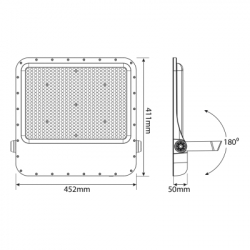 Прожектор Videx LED PREMIUM F2 400W 5000K 220V (VL-F2-4005G) - Картинка 6