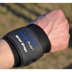 Бинт для спорта PowerPlay 3081 Gym WristT Wraps Чорно-Сині (PP_3081_Blue) - Картинка 9