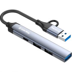 Концентратор ColorWay USB-A/USB-C 4-in-1 USB2.0х2/USB3.0/USB-C2.0 (CW-HUB06) - Картинка 2